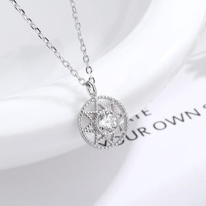 MYF fábrica al por mayor joyería femenina plata esterlina 925 <span class=keywords><strong>sol</strong></span> colgante <span class=keywords><strong>collar</strong></span> con circón <span class=keywords><strong>Sol</strong></span> Colgante <span class=keywords><strong>Collar</strong></span> para bodas - Product Image 4