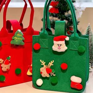 Sacs fourre-tout de Noël réutilisables avec logo personnalisé, forme de Père Noël, style mignon, pour vin, bonbons, cadeaux, usage décoratif - Product Image 2