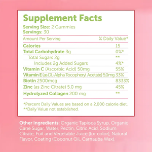Gummies de collagène en gros, 60 pièces, 200 mg de collagène, vitamine <span class=keywords><strong>C</strong></span>, E, biotine, santé de la peau, des cheveux et des ongles, croissance, complément alimentaire en gomme - Product Image 4