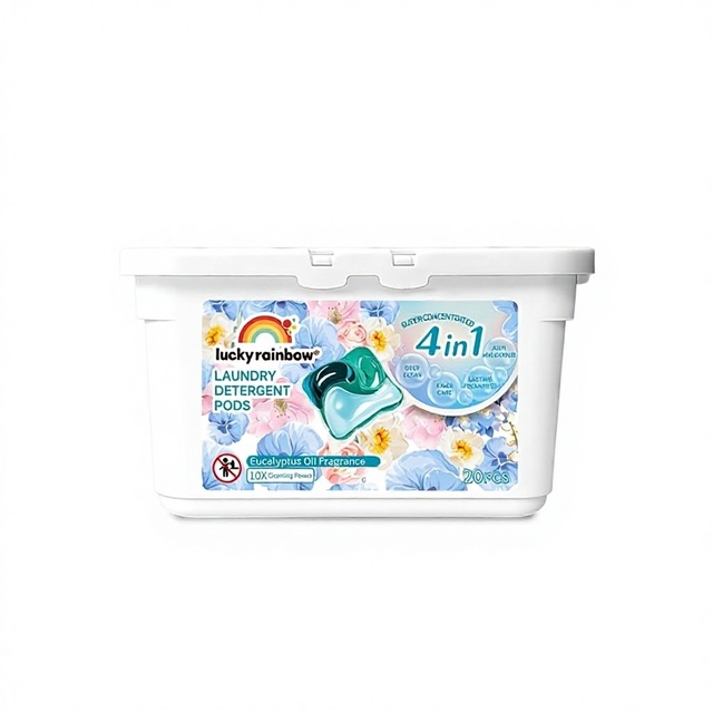 Biodegradable Laundry Detergent Pods with Plant-Based Enzymes for Stain Removal and Freshness