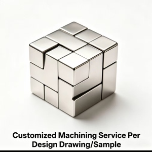 OEM Machining Wire Edm Block Parts Precision Stainless Steel Square Assembly Component CNC Custom Metal Toys Display Puzzle <b>Cube</b> - Product Image 1