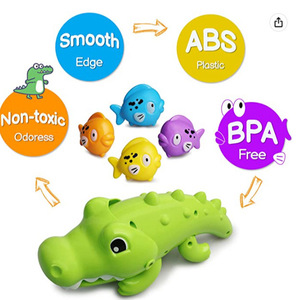 Nouveau produit créatif éducatif salle <span class=keywords><strong>de</strong></span> <span class=keywords><strong>bain</strong></span> <span class=keywords><strong>bain</strong></span> eau jouer jouet gros <span class=keywords><strong>crocodile</strong></span> mange petit poisson nouveauté - Product Image 1