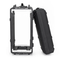 Profondeur 2U 6U 8U 12U 14U 16U PE 4U Étui de vol en plastique Antichoc Boîtier de serveur Rack en plastique dur 16U Étui de vol en rack avec roues