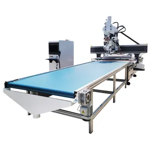 Roteador CNC ATC para madeira compensada, roteador de madeira para madeira compensada, mdf, carregamento e descarga automática, roteador CNC ATC com lâmina de serra, desconto