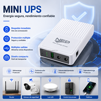 NIUNIU Baterai Cadangan Kapasitas Tinggi 18650 10400mAh 5V 12V UPS DC Fase Tunggal Portabel untuk Kamera CCTV Router WiFi