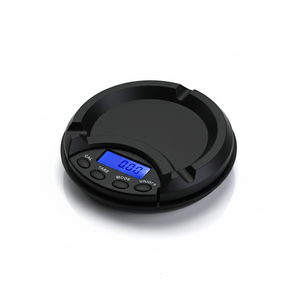 Báscula Digital de Bolsillo con Pantalla LCD Redonda, Capacidad de 1 kg, Báscula Portátil para Joyería con Batería, Material Plástico - Product Image 1