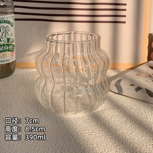 Taza de jugo de oruga de vidrio de borosilicato alto de 600ml, logotipo personalizado para cóctel Matcha, té de la leche, café, agua doméstica - Product Image 4