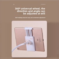 Support universel pour iPad et téléphone avec bras télescopique détachable et fixation murale pour bureau, maison, lit