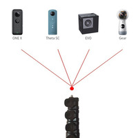 Snap 59 pouces 118 pouces en alliage d'aluminium télescopique monopode Long Selfie Stick pour GoPro extérieur pli supplémentaire