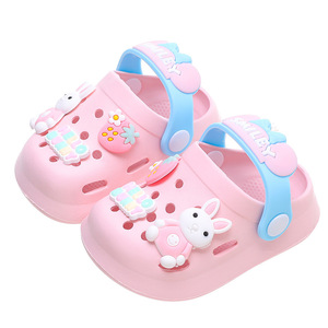 Sandales d'été pour enfants, garçons et filles, à porter à l'extérieur, style familial, pantoufles de dessin animé, sabots mignons pour bébé - Product Image 6