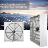 Ventilateur mural de refroidissement axial solaire DC industriel et commercial, grande boîte d'évacuation d'air pour élevage de bovins et écurie de chevaux