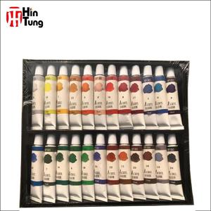 Fournitures d'art professionnel Non toxique personnalisé OEM 24 pièces 12ml <span class=keywords><strong>peinture</strong></span> <span class=keywords><strong>acrylique</strong></span> avec 5 pinceaux et 1 palette <span class=keywords><strong>en</strong></span> plastique pour le <span class=keywords><strong>dessin</strong></span> - Product Image 4