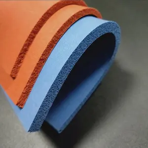 Foaming linen finish customized heat resistant silicon rubber sponge sheet