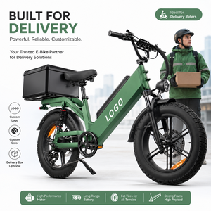 Bicicleta Eléctrica al por Mayor de 48V 55Ah con 240km de Autonomía, 750W, Neumáticos Anchos, Sistema Impermeable, Bicicleta Eléctrica para Trabajo de Reparto - Product Image 1