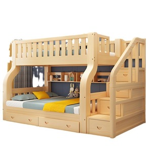 Camas Infantiles de <span class=keywords><strong>Madera</strong></span> Maciza para el Hogar, Muebles de Dormitorio, Muebles Escolares, Cama Alta, Litera de Princesa para Niñas - Product Image 1