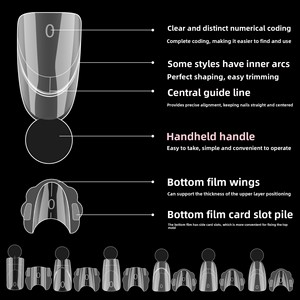 140 ชิ้น/กล่อง ชุดต่อเล็บแบบ Dual Form สำหรับต่อเล็บเจลแบบเร็ว ระบบต่อเล็บแบบเต็มแผ่น  ชุดต่อเล็บแบบ Full Cover - Product Image 3