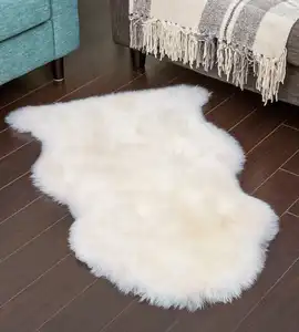 Customized Sheepskin Rug Luxurious Handcrafted Natural Sheep Fur Breathable Winter Warm Summer Cool