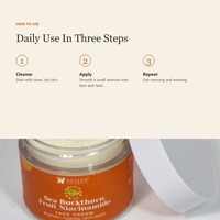 Crème pour le visage à la Niacinamide et à l'argousier de NOYEON Naturals, 60g, sans parfum, éclaircissante, OEM ODM, étiquette privée