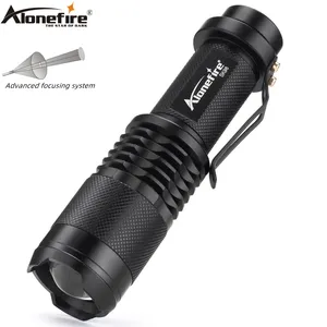 Alonefire lanterna led de sk98 xm l2, iluminação portátil, com zoom, bolso, para acampamento, atividades ao ar livre, caça, pesca, luz poderosa