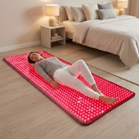 Tapis de luminothérapie rouge pour tout le corps de 160 cm, soulagement de la douleur, 660 nm 850 nm 3 en 1, couverture de luminothérapie LED infrarouge proche