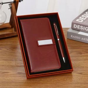 Premium PU Leather Softcover Customized Size Journal <b>Diary</b> Writing <b>Notebook</b> With Gift Box Metal Pen for Office Business School - Product Image 5