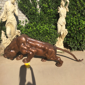 Célèbre Design Extérieur et Décor De Jardin En Bronze Coulé Statue Noire De Panthère Grandeur Nature - Product Image 2