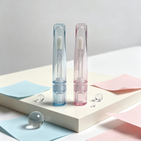 Tube de gloss transparent, contenant de gloss transparent, flacon de gloss bleu rose, emballage de gloss en plastique ABS/PETG, logo personnalisé