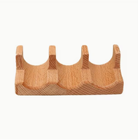 Support de service à tacos rectangulaire en bois, style européen, personnalisable, design écologique, finition polie pour la présentation des plats mexicains