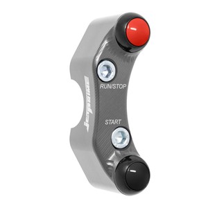 Interrupteur de guidon droit pour Ducati Hypermotard 1100 EVO/SP (trous décalés) (titane) - Product Image 3