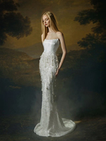 Robe de bal sirène élégante et classique en velours grande taille avec sequins, tulle, appliques de dentelle, fleurs et volants, silhouette princesse pour mariages
