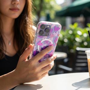 Funda Magnética Resistente de PC y TPU con Diseño de Corazón y Purpurina para <span class=keywords><strong>iPhone</strong></span> 17 16 15 y Samsung Galaxy S26 S25 S24, Carcasa Antigolpes - Product Image 5