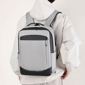 Minimally Contrasting Color Business <b>Backpack</b>, Multifunctional USB Computer Bag, Casual Versatile <b>Student</b> <b>Backpack</b> - Product Image 1