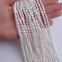 Perles de culture d'eau douce Keshi baroques naturelles de 4-5 mm en gros pour la fabrication de bijoux