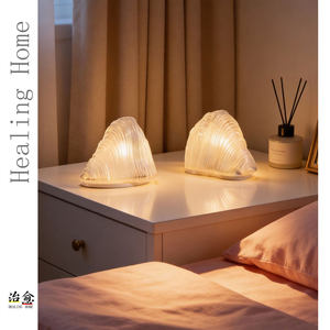 Healing Home Transparent Glass Table Lamp E27 <b>LED</b> <b>Touch</b> Control Eye Caring For Bedroom Living Room - Product Image 1