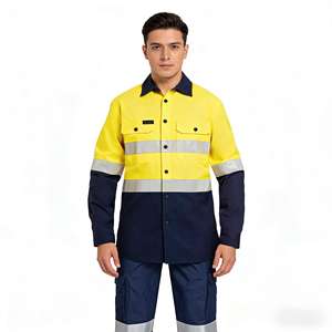 Abbigliamento da Lavoro Riflettente Blu in Cotone e Poliestere, 2 Pezzi per Operai, Cantieri Edili, <span class=keywords><strong>Ingegneri</strong></span> <span class=keywords><strong>Meccanici</strong></span> - Product Image 4