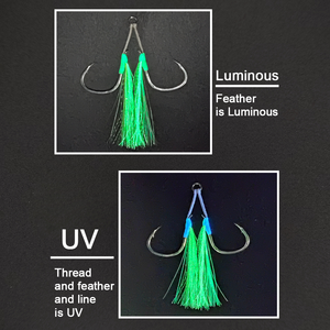 Hameçons doubles XUHANG PXTW-GT en acier à haute teneur en carbone pour la pêche au jigging lent en eau douce, pour la pêche au poisson-chat, au black-bass et au requin - Utilisation en rivière - Product Image 6