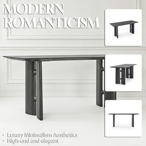 RIKKASI Arredamento Moderno per Sala da Pranzo di Villa, Tavolo da Pranzo in <span class=keywords><strong>Legno</strong></span> <span class=keywords><strong>Scuro</strong></span>, Mobili di Alta Gamma per Villa e Hotel - Product Image 2