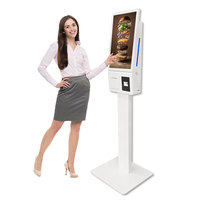 Kiosco de Pago de Autoservicio Interactivo de 21.5 Pulgadas con Pantalla Táctil Android Automática, Kiosco de Pedidos de Autoservicio Multi-idioma con LED