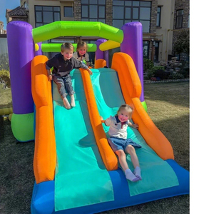 Château gonflable portable pour enfants avec toboggan, structure <span class=keywords><strong>de</strong></span> saut, jouet sportif d'intérieur, écologique, tissu Oxford 420D+840D - Product Image 4