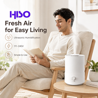 Humidificateur ultrasonique silencieux cylindrique en plastique de 2,5 L, 25 W, avec buse, commande mécanique, arrêt automatique, 100-240 V AC, prise US/EU/UK