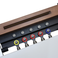 Machine de Pilates Reformer Pliante de Luxe en Noyer, Qualité Studio Professionnelle, Lit Pliable en Bois Foncé