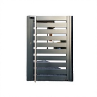 Portail battant automatique moderne en aluminium, grille d'entrée piétonne extérieure pour la confidentialité