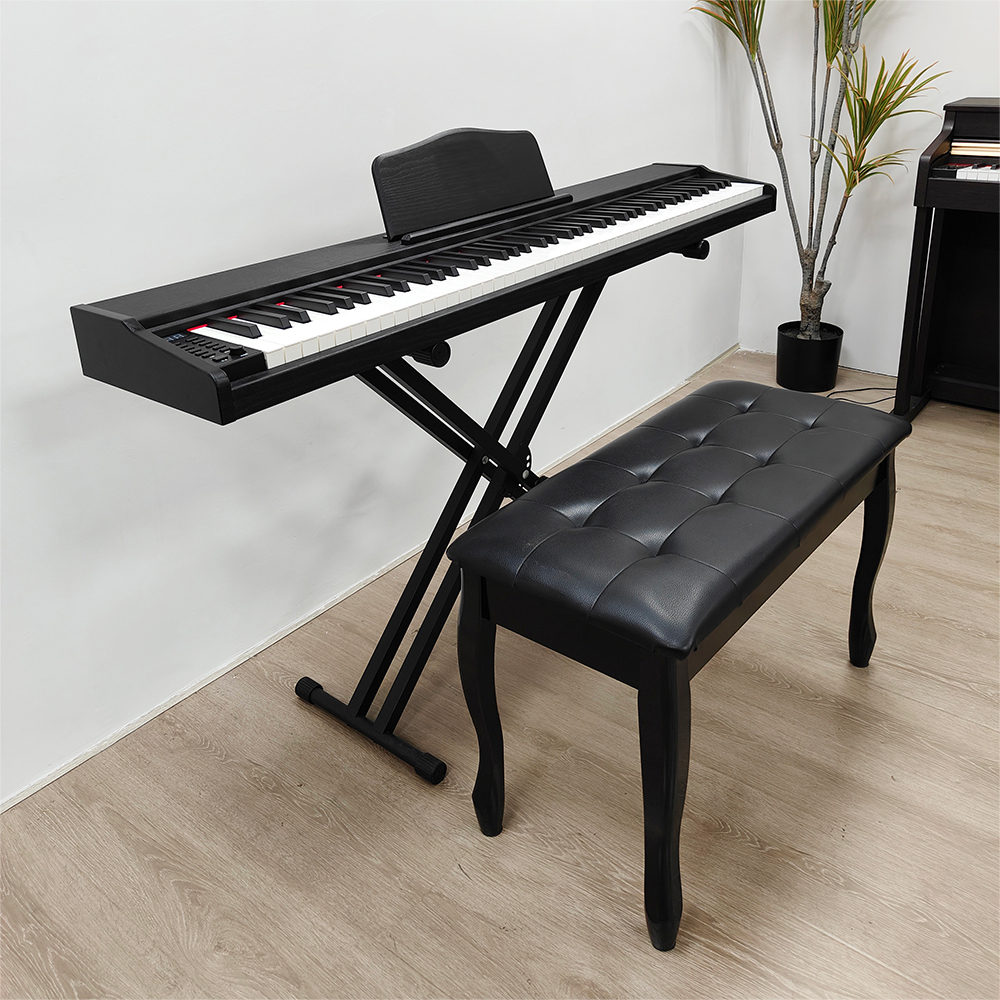 YM-A100L 88-Key Digital Piano – Portable Touch Keyboard with Bluetooth, MIDI, USB & Mic - View 2