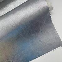 Vente directe d'usine, cuir synthétique PU brillant extensible et imperméable, produits en stock, vêtements, pantalons, jupes