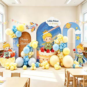 Ensemble de toile de fond personnalisée moderne pour anniversaire avec ballons en carton KT, support et impression numérique pour la première fête d'anniversaire des enfants - Product Image 5