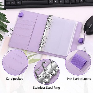 A6 Cash Planner <strong>Binder</strong> Envelopes <strong>with</strong> Custom Budget Zipper <strong>Folder</strong> Bag <strong>Binder</strong> For Money Embossed Logo PU Leather Cover Padfolio - Product Image 3