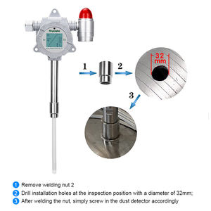 Yüksek Sıcaklık 260 ° C Tipi Triboelektrik Toz Monitörü, Torbalı Filtre Kaçak Tespiti için Takılabilir Tip Elektrostatik Duman Borusu Probu 4-20mA - Product Image 4