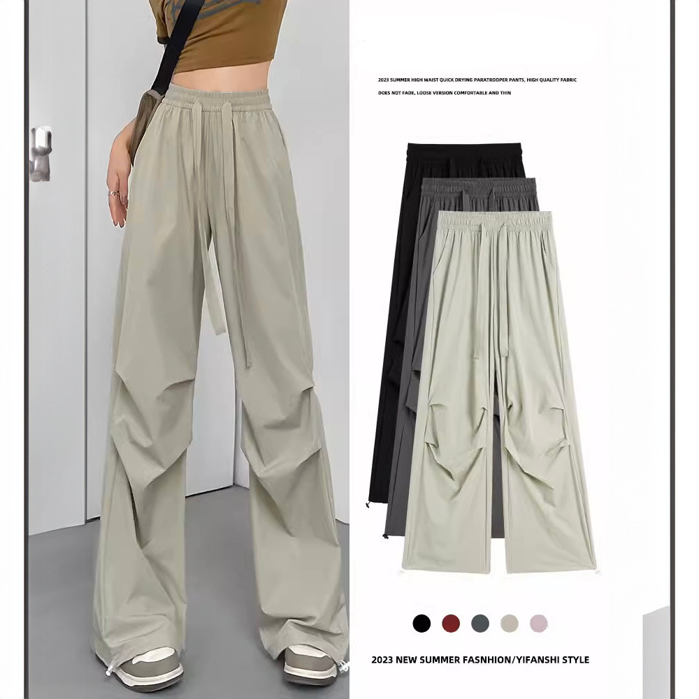 Y2K Women Streetwear Techwear Cargo Pants - Wide Leg Joggers
