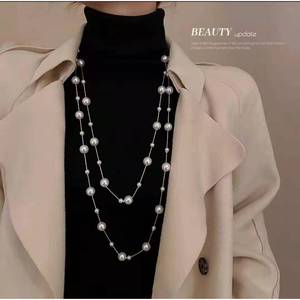 Pearl Necklace Multi Layer AAA Grade Bezel Setting Elegant Everyday Wear - Product Image 4