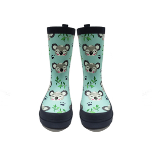 Enfants mignon bottes <span class=keywords><strong>de</strong></span> <span class=keywords><strong>pluie</strong></span> en caoutchouc à la mode coloré talon plat confortable doux imperméable enfants Midi caoutchouc naturel filles garçons - Product Image 4